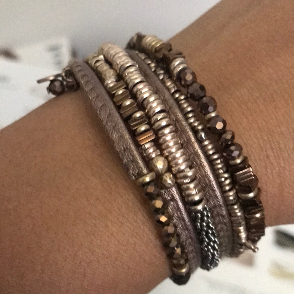 Stella & Dot Jarne Coil Bracelet EUC